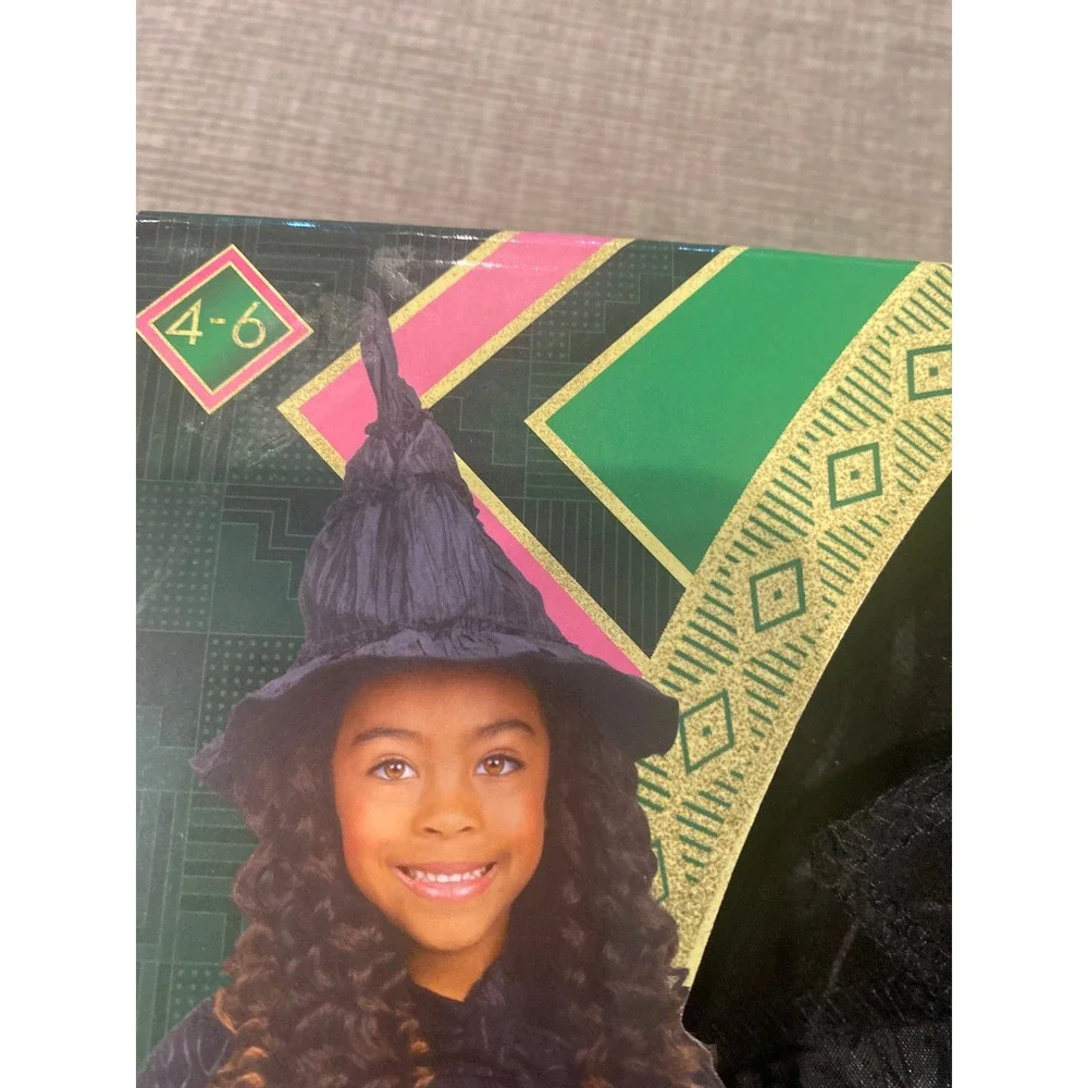 Wicked Deluxe‎ Elphaba Black Dress & Accessories Costume Size 4-6